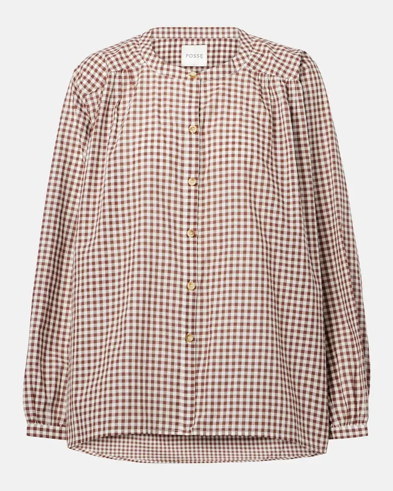 Posse Bluse Mira aus Baumwolle Braun