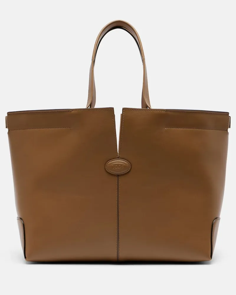 TOD'S Tote Bag Di Bag Folio Medium aus Leder Braun