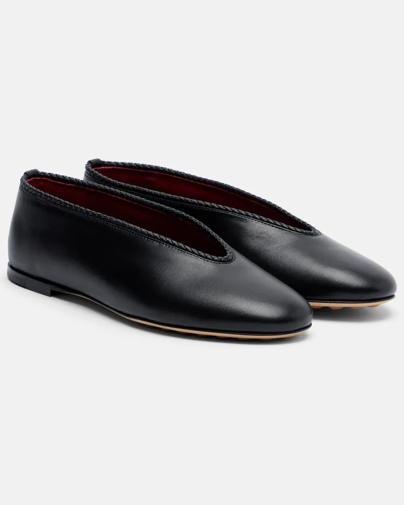Bottega Veneta Ballerinas Rosa aus Leder Schwarz