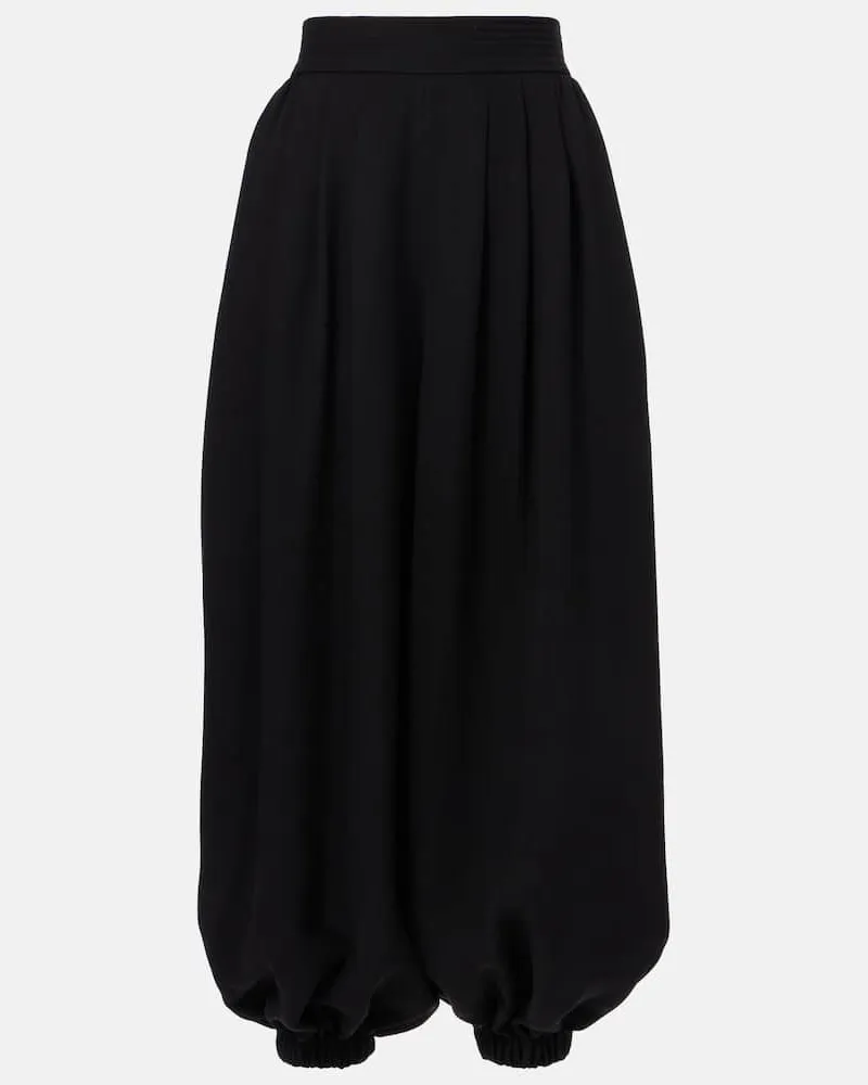 Valentino Garavani High-Rise Culottes aus Cady Couture Schwarz
