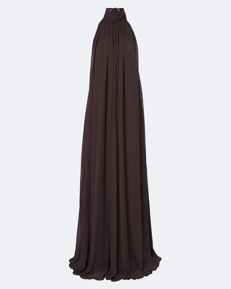 De La Vali Maxikleid Adela aus Chiffon Braun