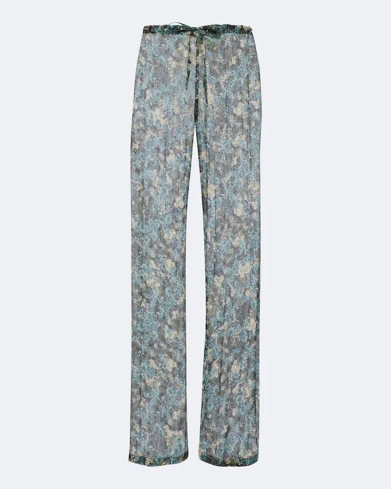 Dries van Noten Weite Hose Blau