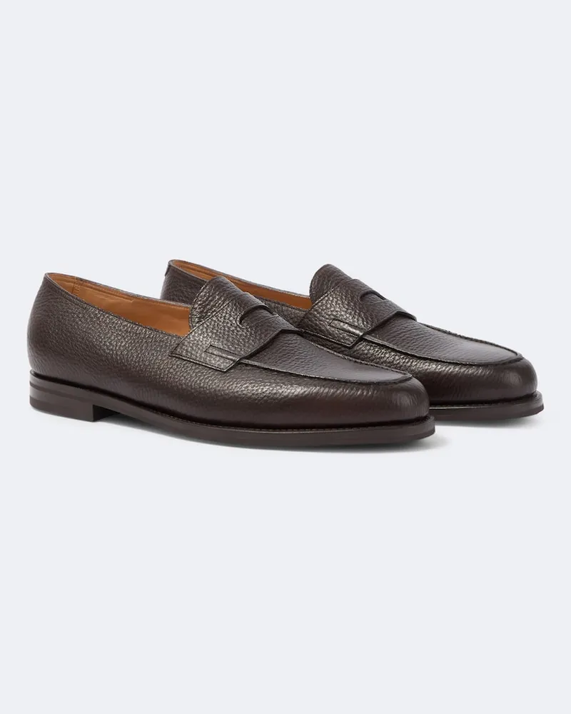 John Lobb Loafers aus Leder Braun