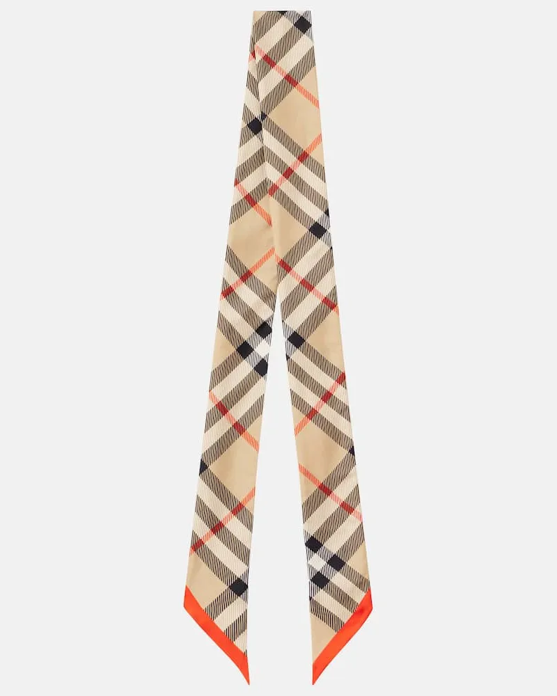 Burberry Tuch Burberry Check aus Seiden-Twill Beige