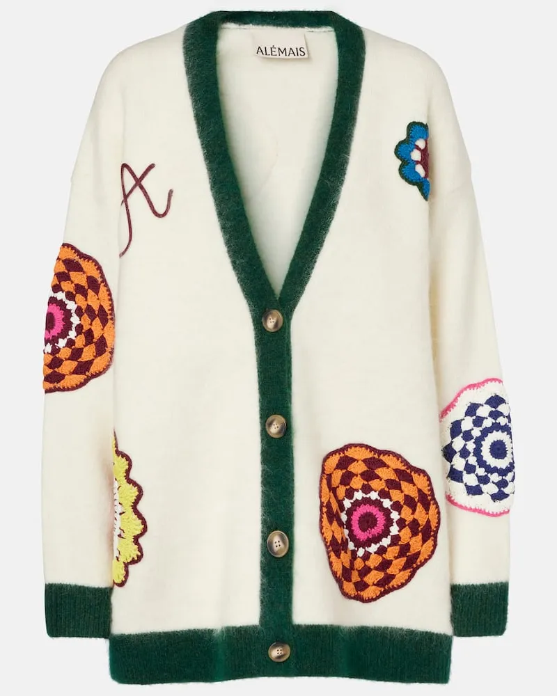 ALEMAIS Alémais Cardigan mit Häkelstrick Beige