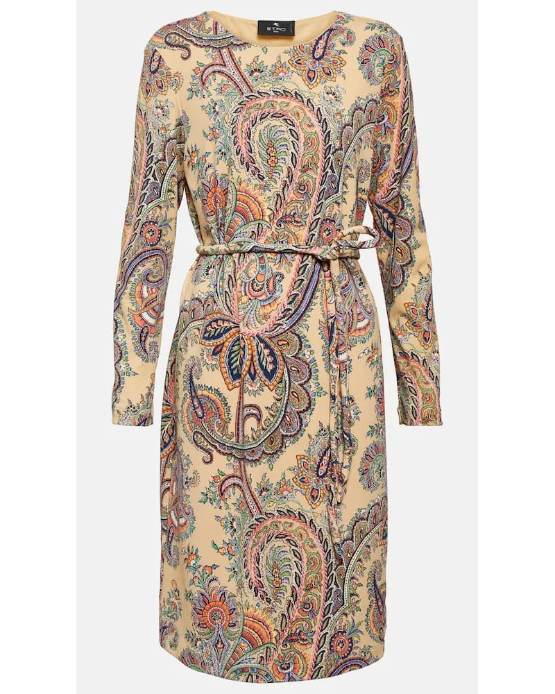 Etro Minikleid mit Gürtel Multicolor