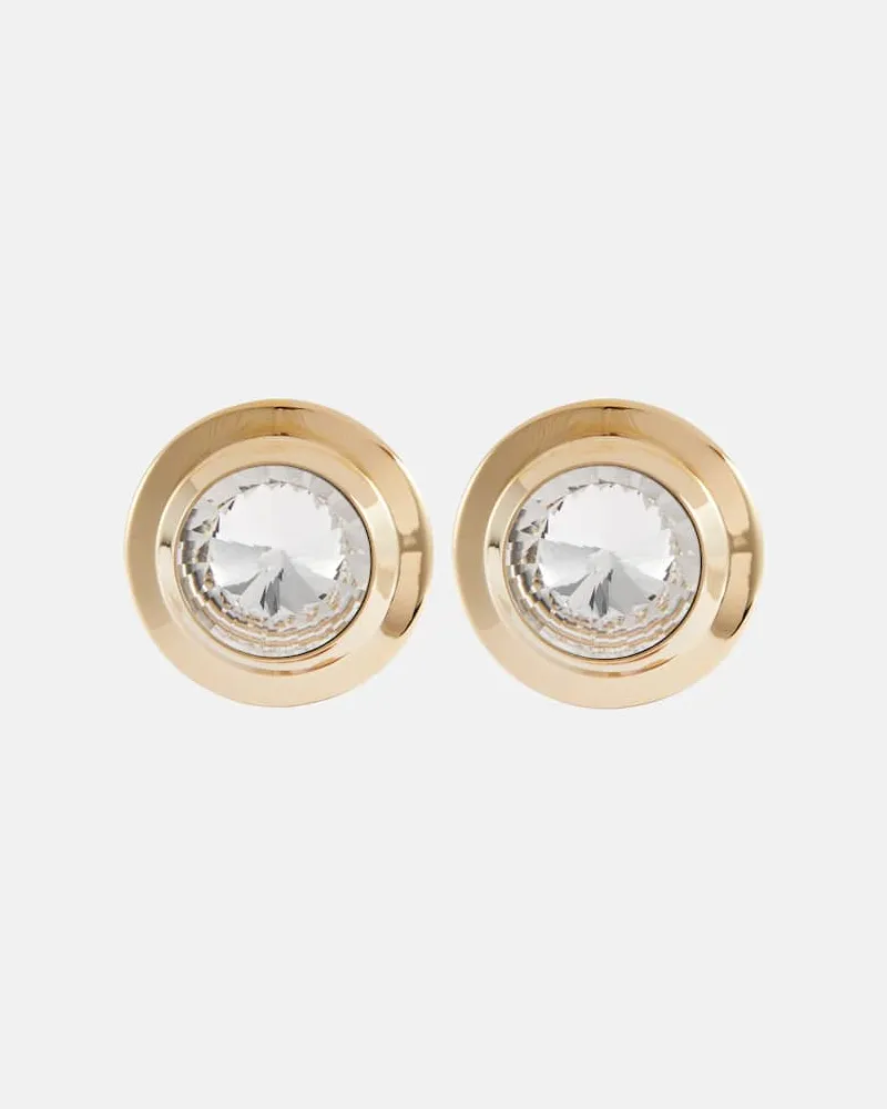 Miu Miu Ohrringe mit Kristallen Gold