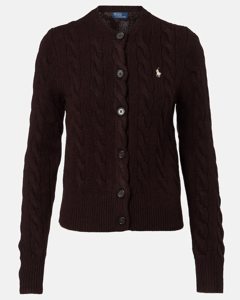 Ralph Lauren Cardigan aus Wolle und Kaschmir Braun
