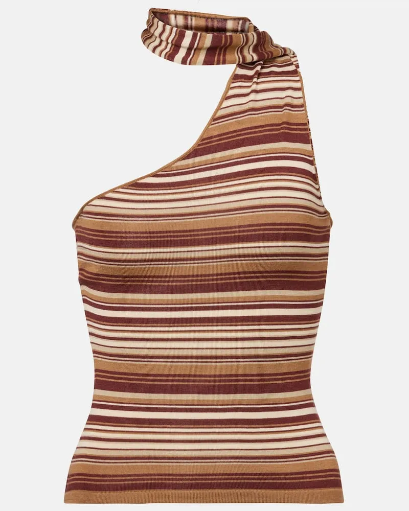Aya Muse Top aus Strick Braun