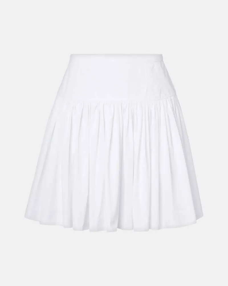 Dolce & Gabbana Minirock aus Baumwollpopeline Weiß