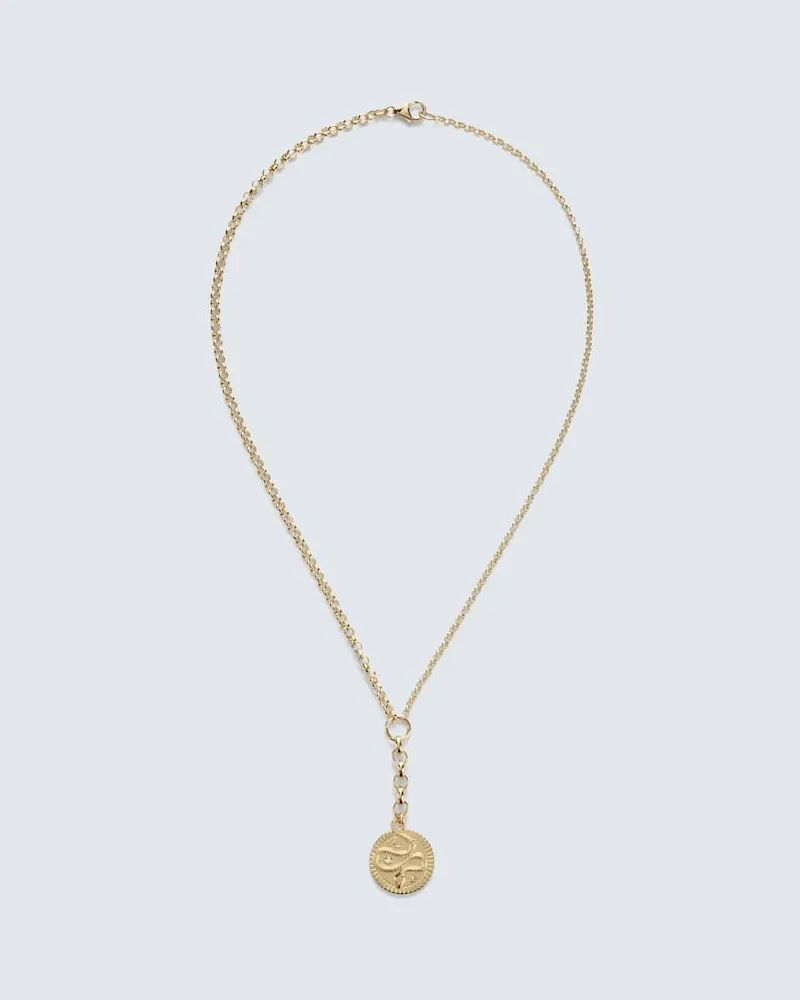 FOUNDRAE Halskette Wholeness Medium aus 18kt Gelbgold (750/1000) mit Diamant Gold