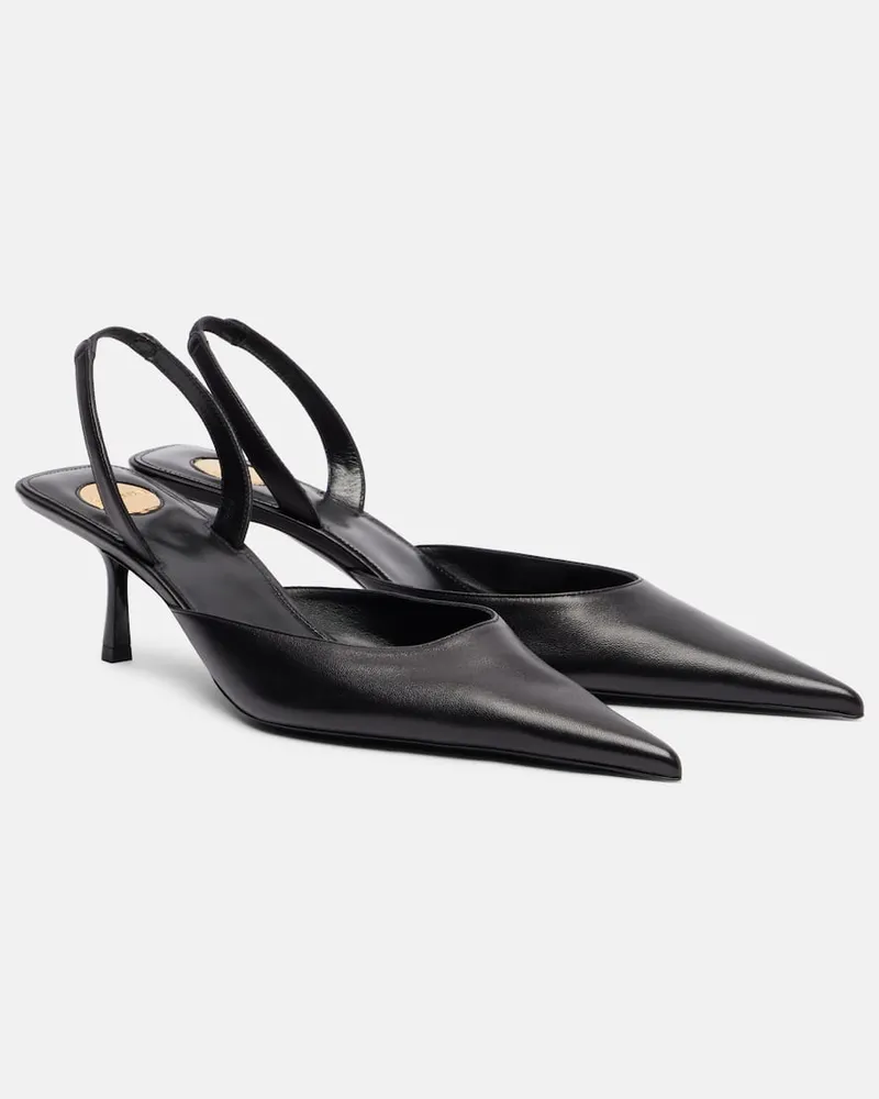 Saint Laurent Slingback-Pumps Misty 55 aus Leder Schwarz