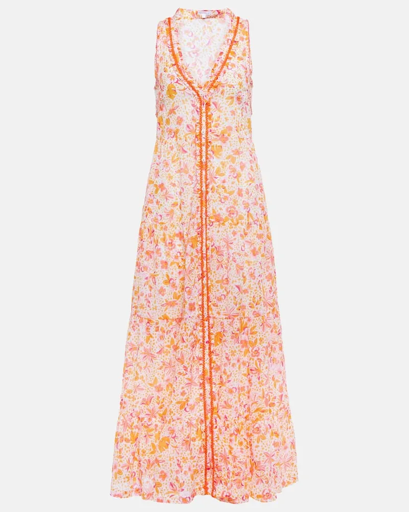 Poupette St Barth Maxikleid Nana aus Baumwolle Multicolor