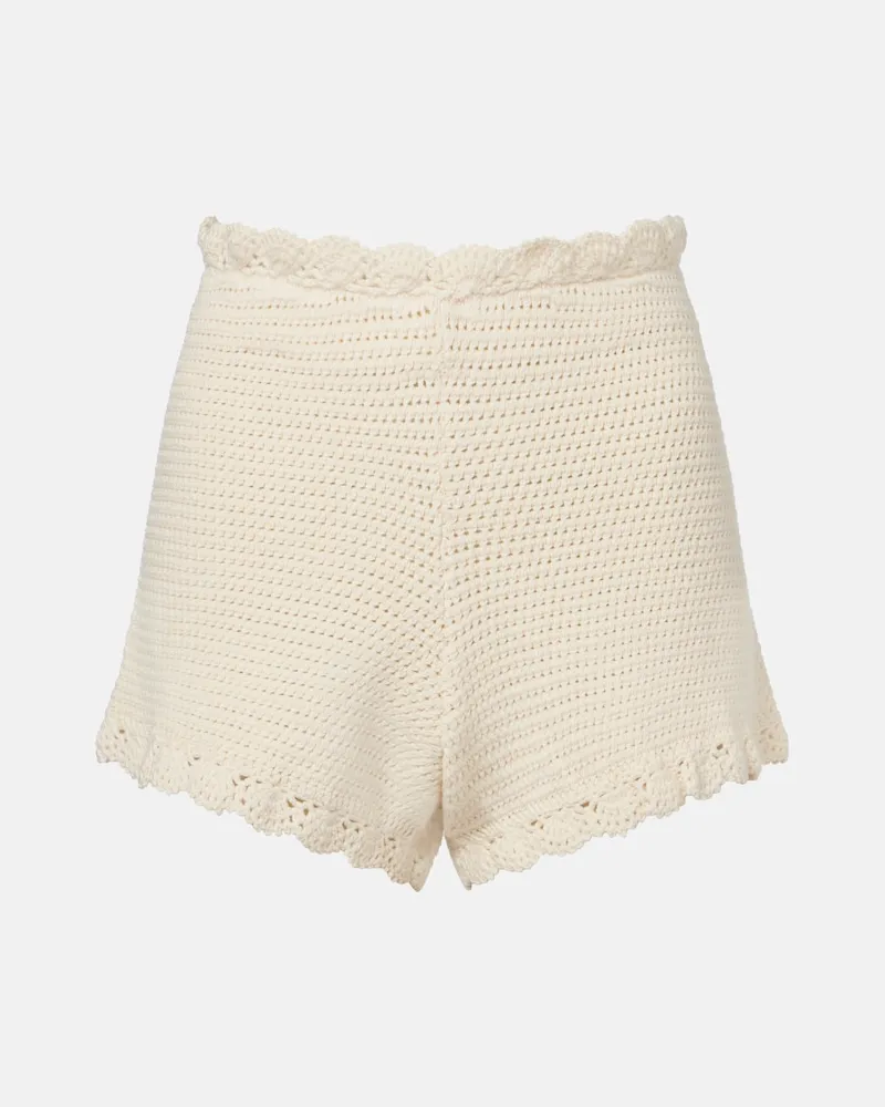 Posse Shorts Dylan aus Häkelstrick Weiß