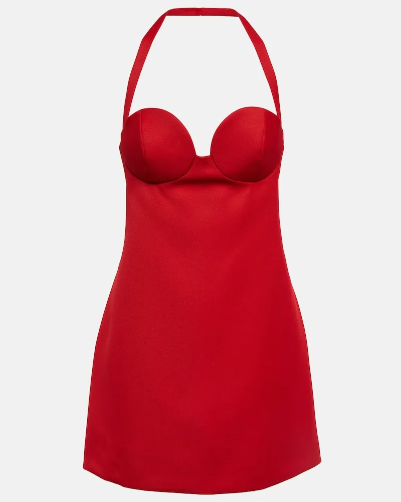 Magda Butrym Minikleid aus Schurwolle Rot