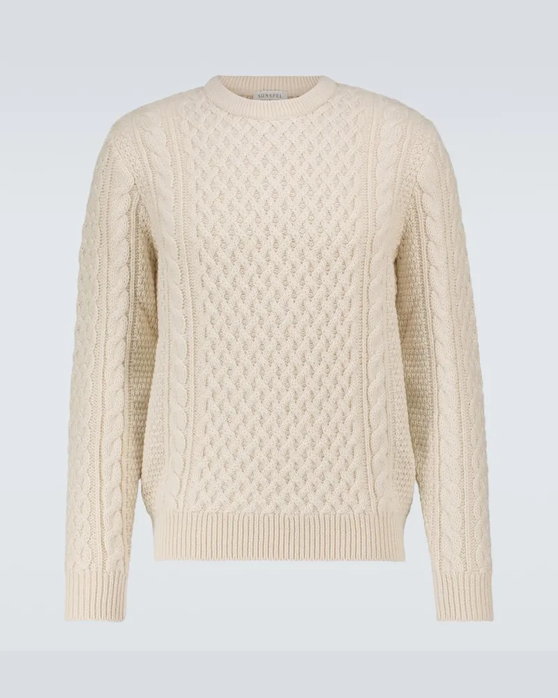 Sunspel Pullover aus Wolle Nude