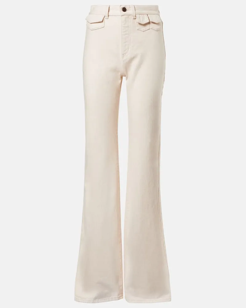 Chloé Chloé High-Rise Flared Jeans Weiß