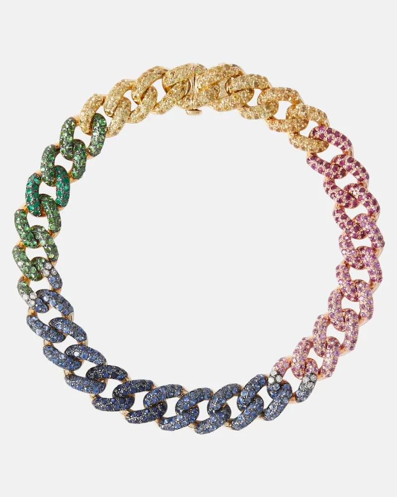 SHAY Armband Rainbow Medium aus 18kt Gelbgold mit Edelsteinen Multicolor