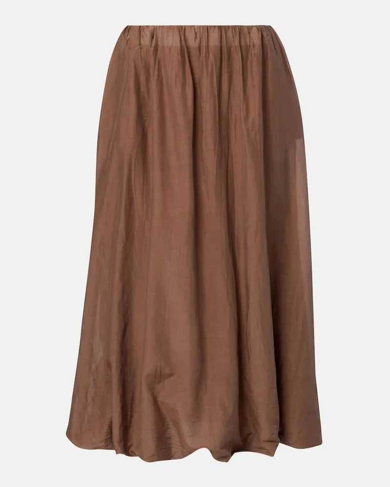 Velvet Maxirock Ines aus Voile Braun