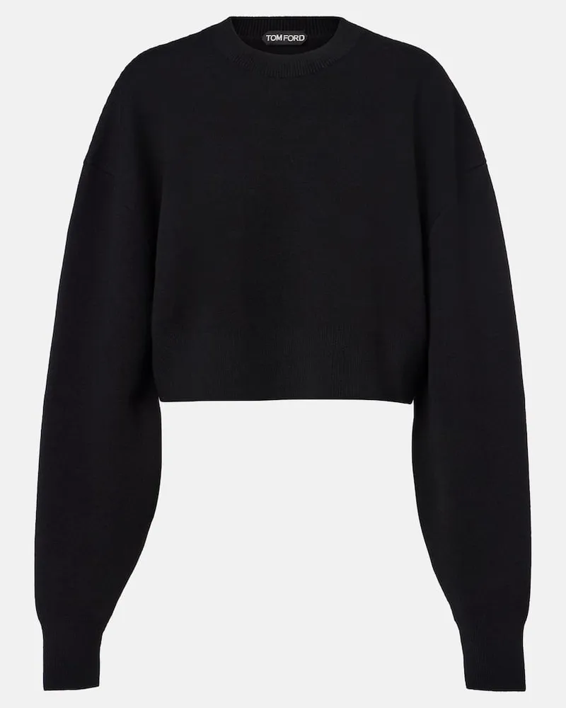 Tom Ford Cropped-Pullover aus einem Wollgemisch Schwarz