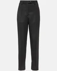 Prada High-Rise-Hose Schwarz