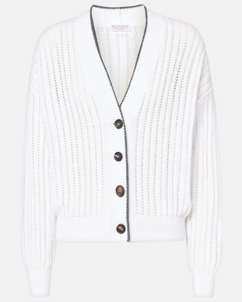 Brunello Cucinelli Cardigan aus Baumwolle Weiß