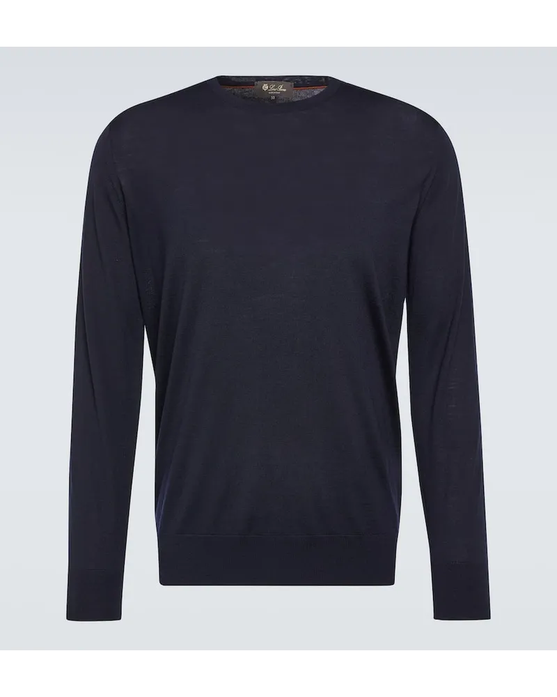 Loro Piana Pullover aus Schurwolle Blau