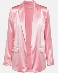 LoveShackFancy Blazer Astara aus Seide Pink