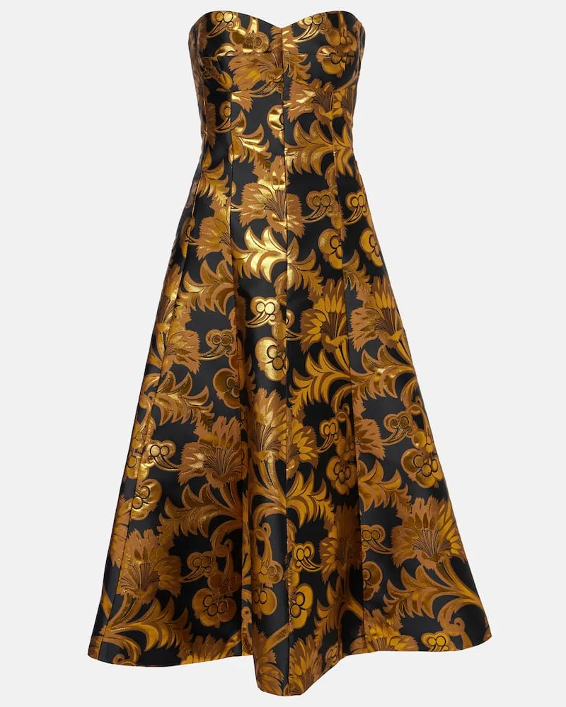 Etro Midikleid aus Lamé Gold