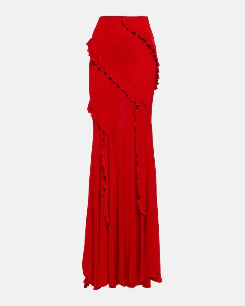 Blumarine Maxirock aus Jersey Rot
