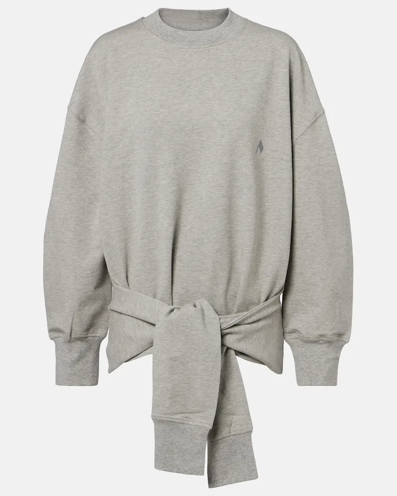 ATTICO Oversize-Sweatshirt aus einem Baumwollgemisch Grau