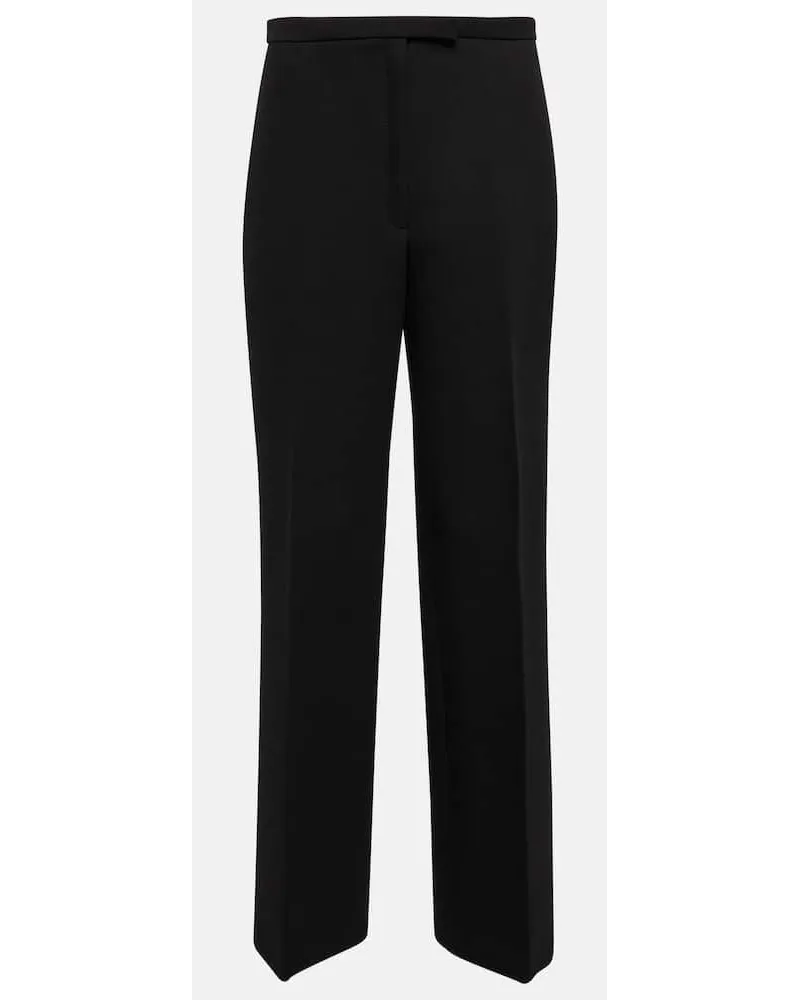 The Row Hose Elia aus Schurwolle Schwarz