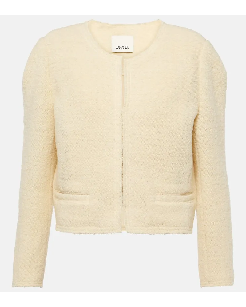 Isabel Marant Jacke Pully aus einem Wollgemisch Beige
