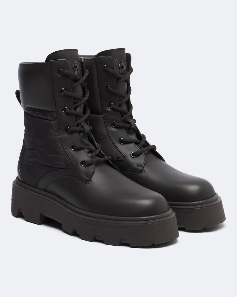 Moncler Schnürstiefel Aurea aus Leder Braun