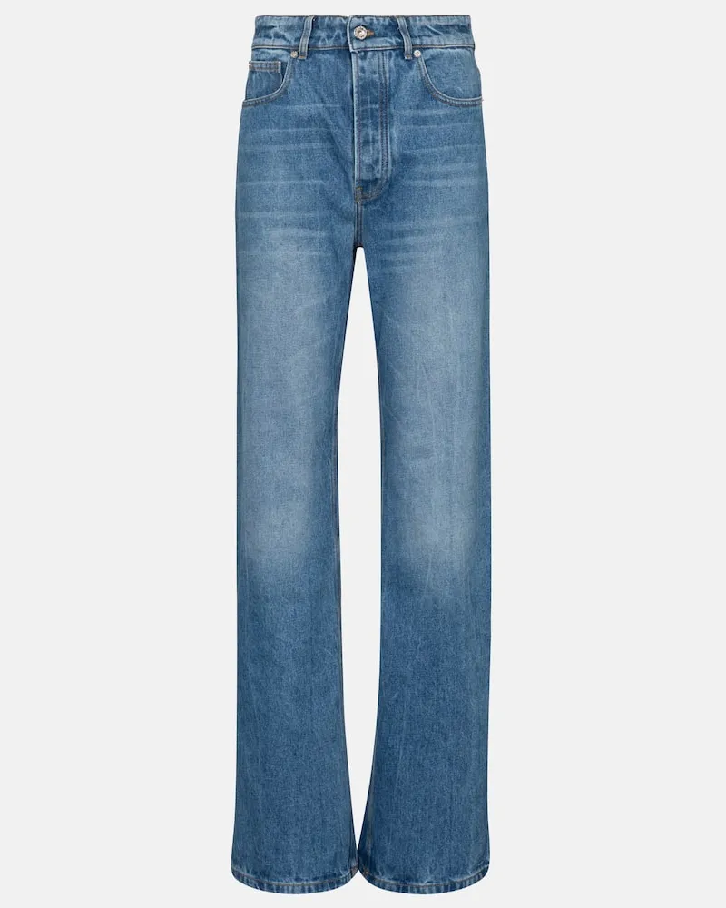 Paco Rabanne High-Rise Flared Jeans Blau
