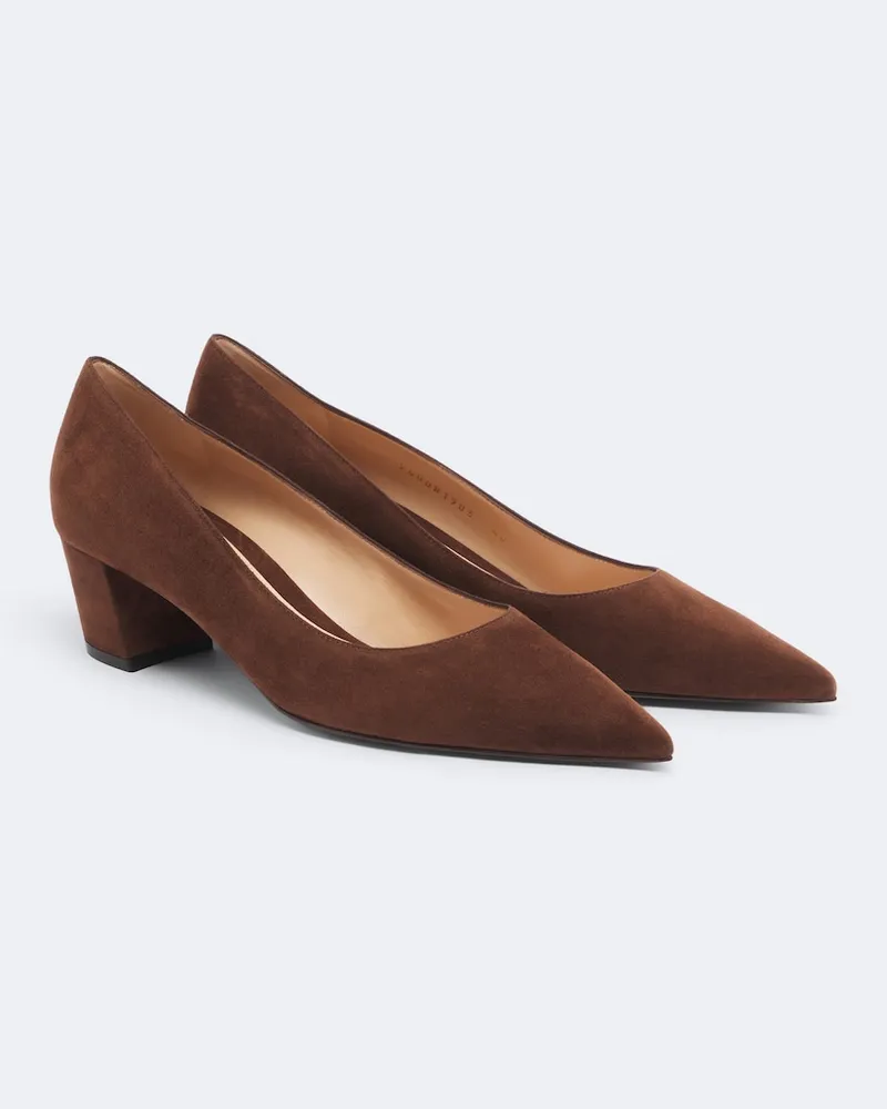 Gianvito Rossi Pumps Aylin aus Veloursleder Braun
