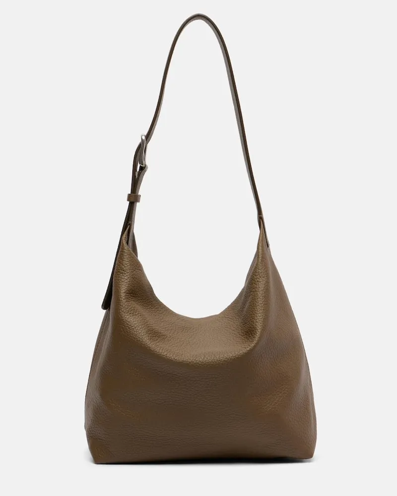 The Row Schultertasche Isa aus Leder Grün