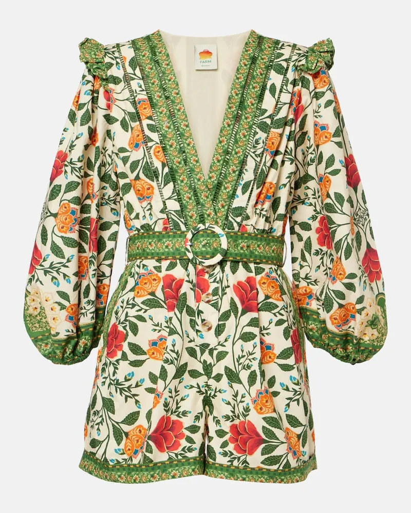 FARM Rio Bedruckter Playsuit aus Baumwolle Multicolor