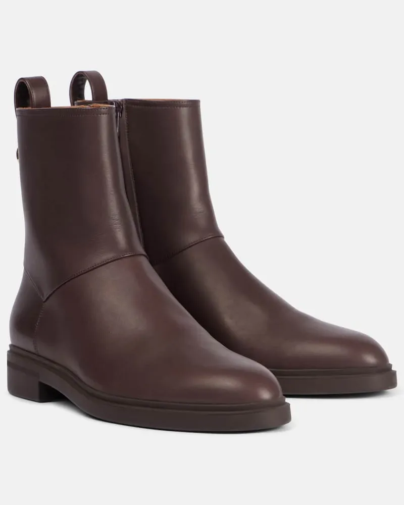 Loro Piana Ankle Boots Kilda aus Leder Braun