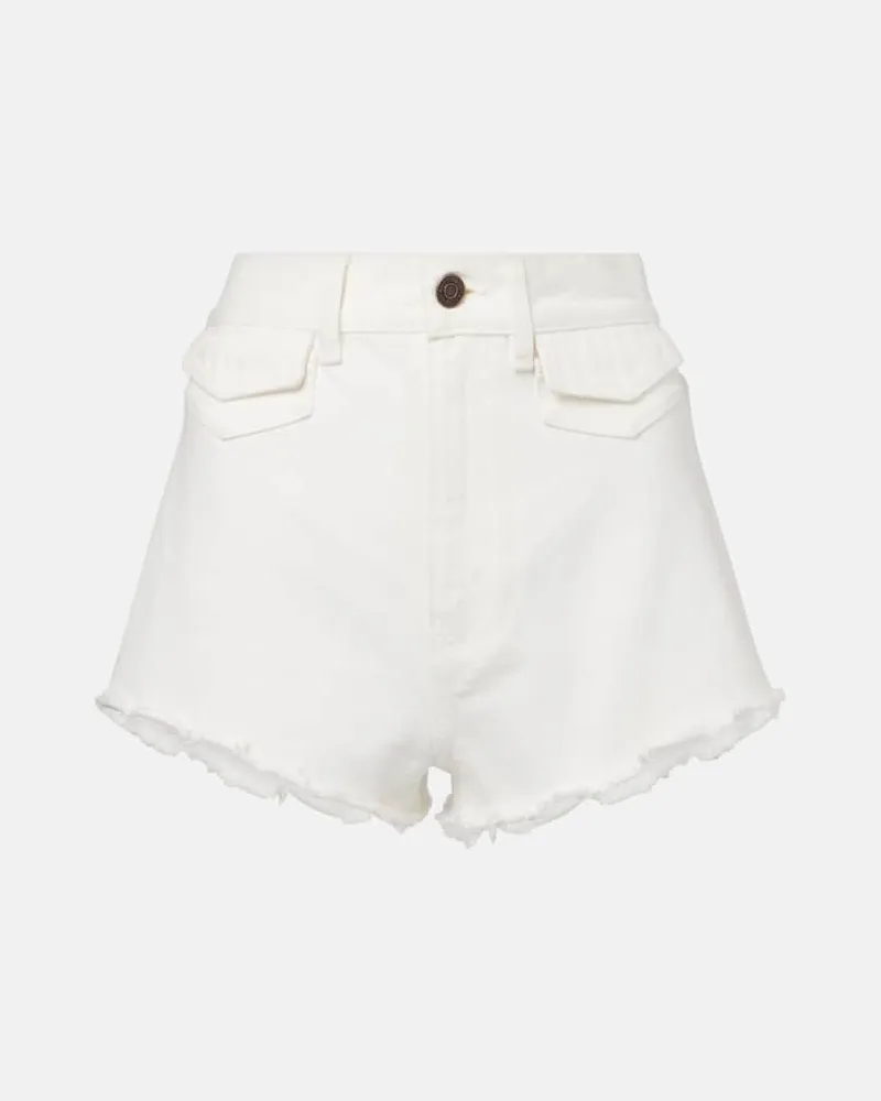 Chloé Chloé Distressed Jeansshorts Weiß