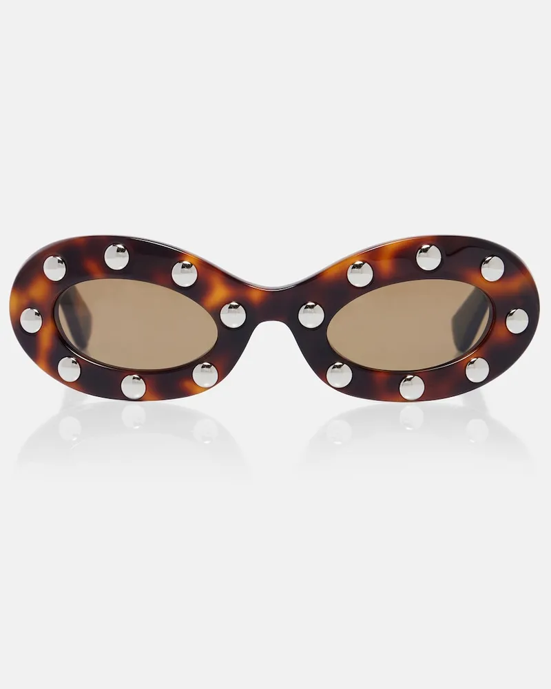 Valentino Garavani Ovale Sonnenbrille VLogo Braun