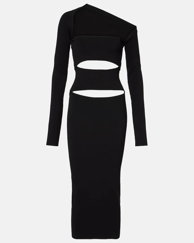 Christopher Esber Midikleid aus Jersey Schwarz