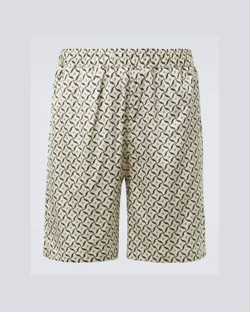 Frescobol Carioca Shorts Palma aus einem Seidengemisch Grün