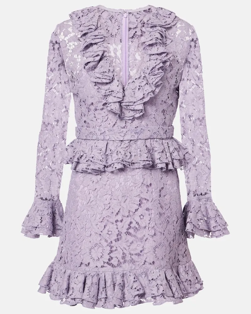 Valentino Garavani Minikleid aus Spitze Lila