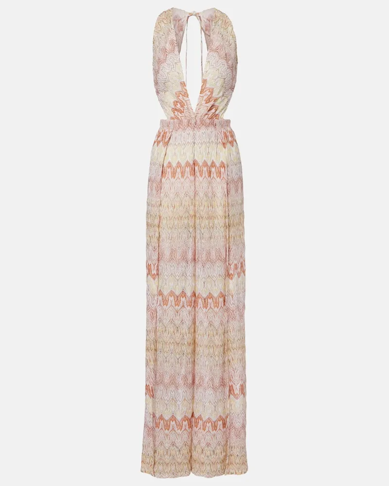 Missoni Jumpsuit aus Häkelstrick Orange