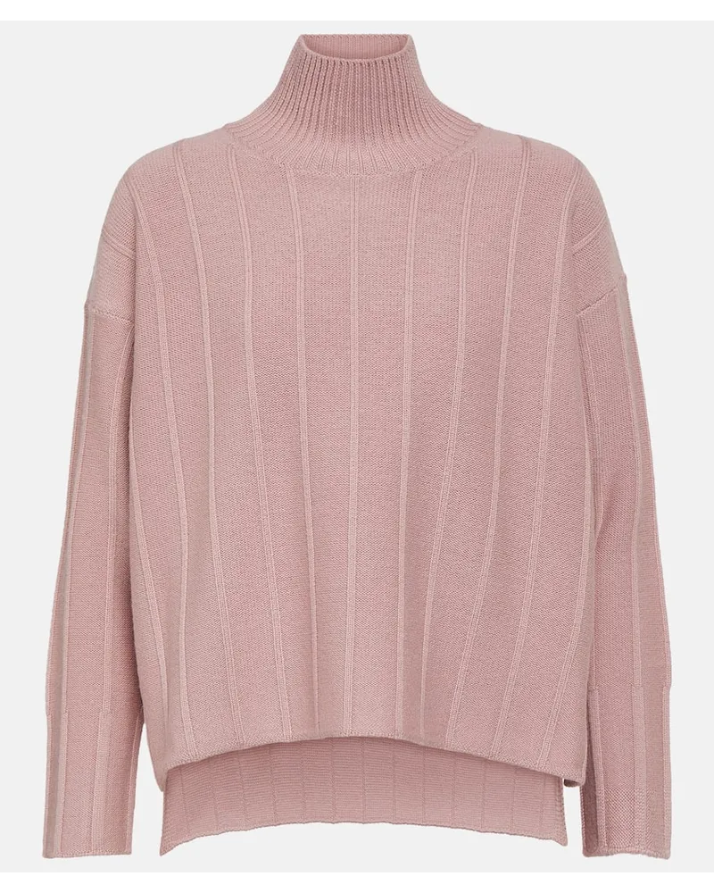 Max Mara Rollkragenpullover Beira aus Schurwolle Pink