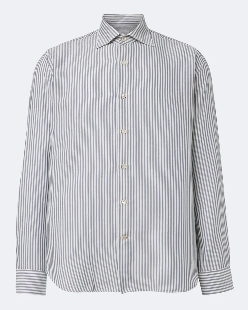 Eleventy Hemd aus Twill Blau