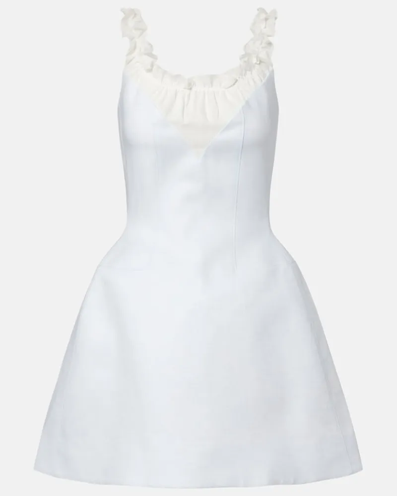 SHUSHU/TONG Minikleid aus Leinen Blau