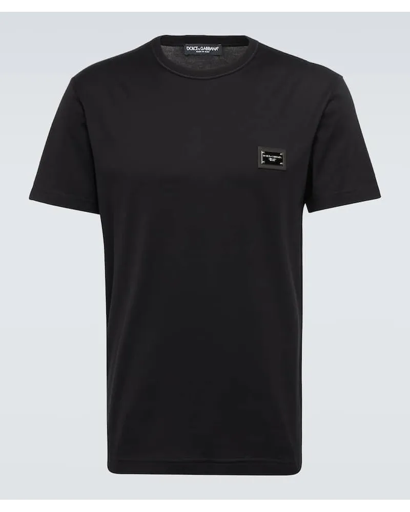 Dolce & Gabbana T-Shirt aus Baumwolle Schwarz