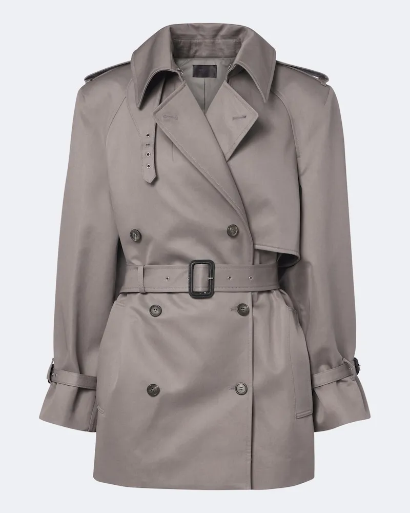 Thierry Mugler Trenchcoat aus Baumwolle Grau